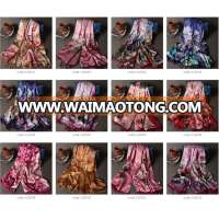 2015 own design flower silk scarf