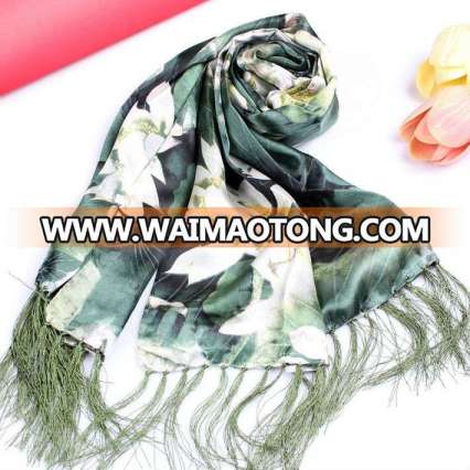 2015 190 x 55cm Extra thick 16mm tassel women silk scarf