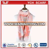 High Quality Women Custom Print 100% Viscose Pashmina Scarf Shawl